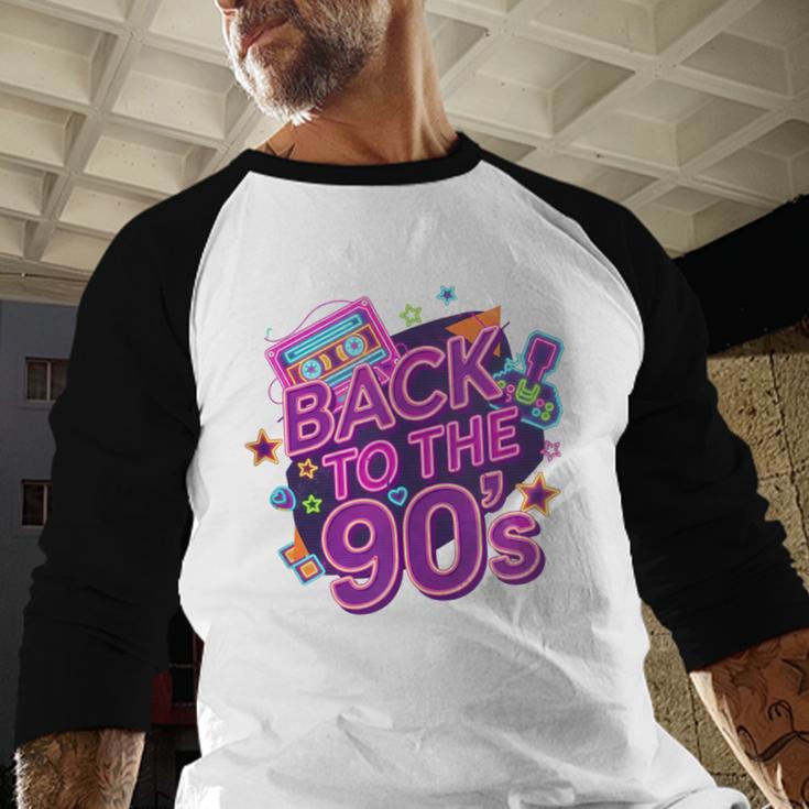 Back To The 90s Retro Nostalgia Baseball Raglan Shirt
