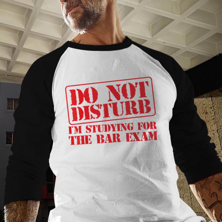 Bar Exam Law School Graduation Study T-Shirt Baseball Raglan Shirt