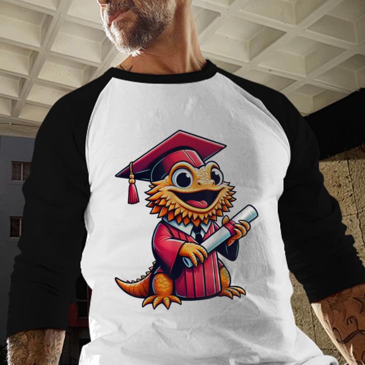 Bearded Dragon Graduation Kindergarten Elementary Girl Boy Baseball Raglan Shirt
