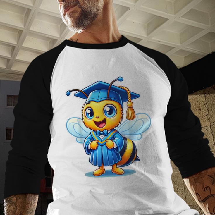 Bee Graduation Cute Kindergarten Elementary High School Baseball Raglan Shirt