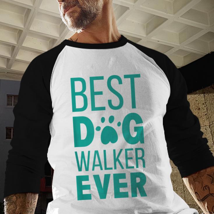 Best Dog Walker Ever Graduation New Shirt Dog Lover Baseball Raglan Shirt