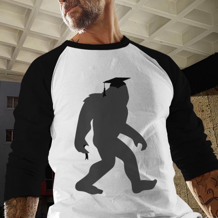 Bigfoot Graduate Shirt Cute Sasquatch Graduation Baseball Raglan Shirt