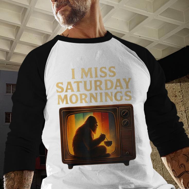 Bigfoot Saturday Morning Nostalgia Baseball Raglan Shirt