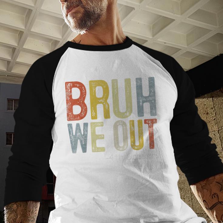 Bruh We Out 4th Graders Fourth Grade Graduation Class 2024 Baseball Raglan Shirt