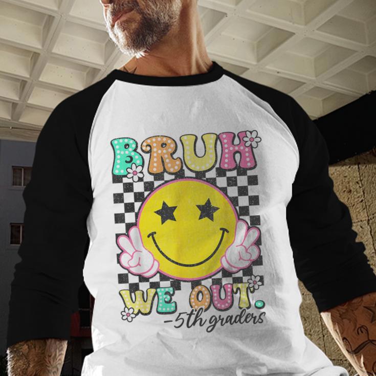 Bruh We Out 5th Graders Fifth Grade Graduation Class 2025 Baseball Raglan Shirt