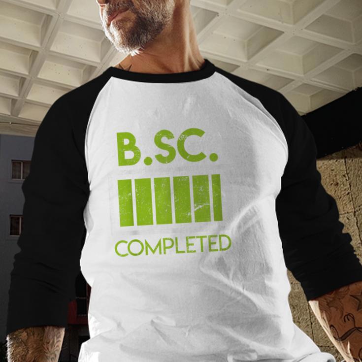 Bsc Completed Bachelor Of Science Graduation 2025 Baseball Raglan Shirt