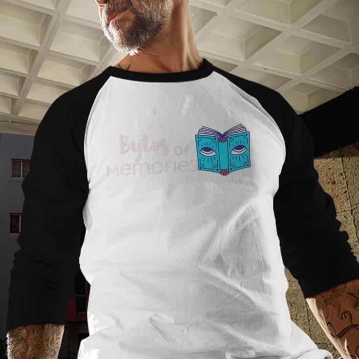 Bytes Of Memories Digital Nostalgia Concept Line Baseball Raglan Shirt