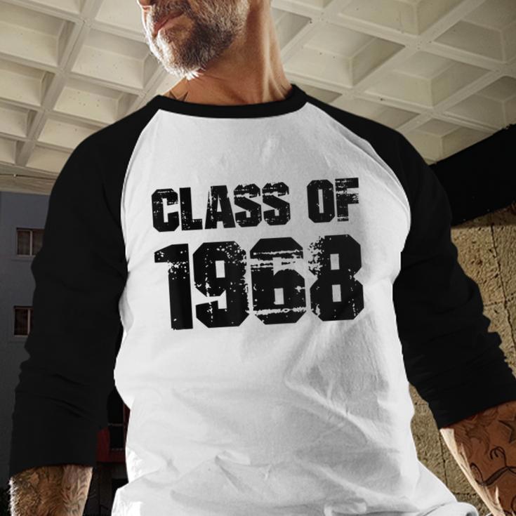 Class Of 1968 High School College Graduation Reunion Baseball Raglan Shirt
