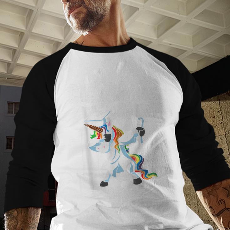 Class Of 2018 Graduation Dabbing Unicorn Baseball Raglan Shirt