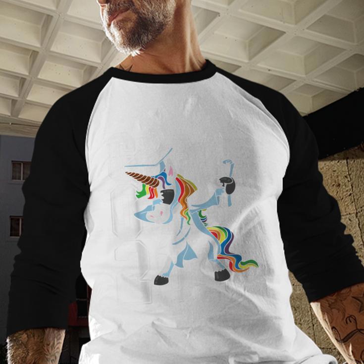 Class Of 2018 Graduation Dabbing Unicorn Shirt Baseball Raglan Shirt