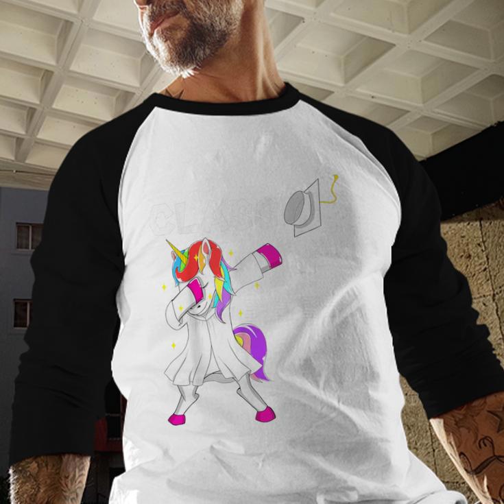 Class Of 2018 Graduation Him Her Unicorn Dabbing Shirt Baseball Raglan Shirt