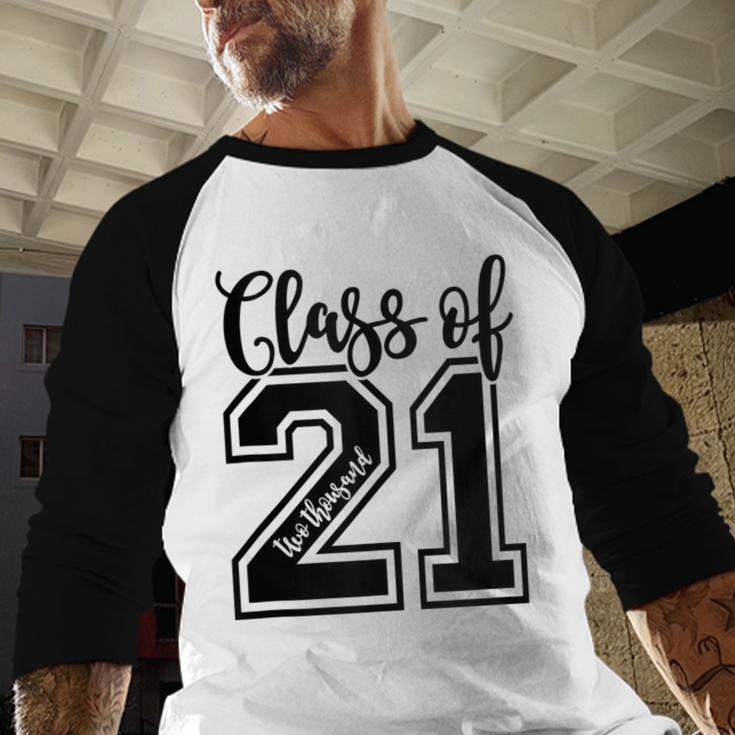 Class Of 2021 Senior 21 Cool Graduation Baseball Raglan Shirt