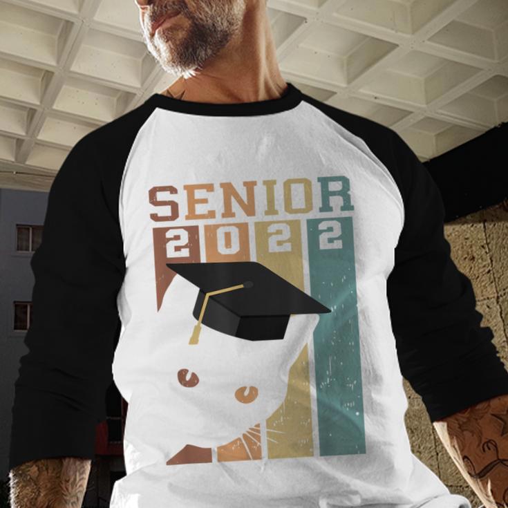 Class Of 2022 Graduation Cat Seniors Grad Baseball Raglan Shirt