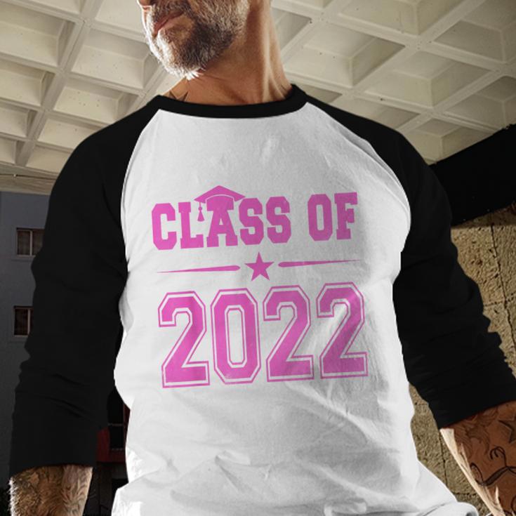 Class Of 2022 Pink Girls Shirt Graduation Baseball Raglan Shirt