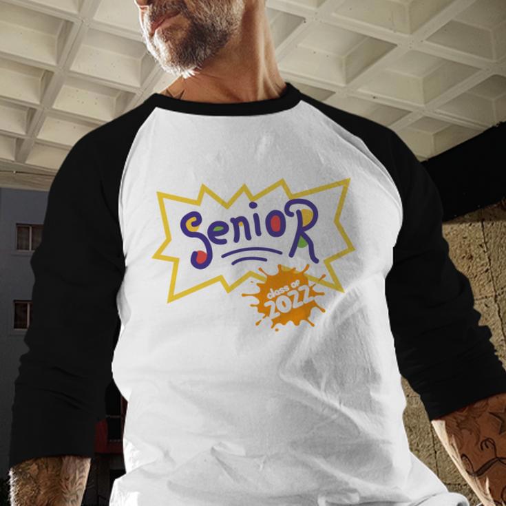 Class Of 2022 Senior Year 90's TV Style Graduation For Grad Baseball Raglan Shirt