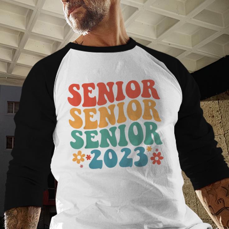 Class Of 2023 Senior 2023 Graduation Retro Seniors Baseball Raglan Shirt