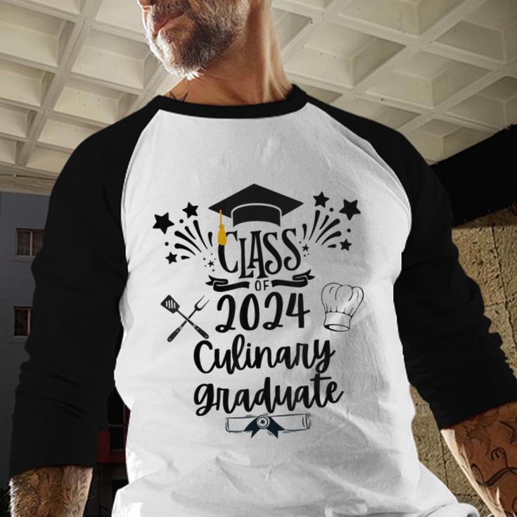 Class Of 2024 Culinary Graduate Culinary Chef Graduation Baseball Raglan Shirt