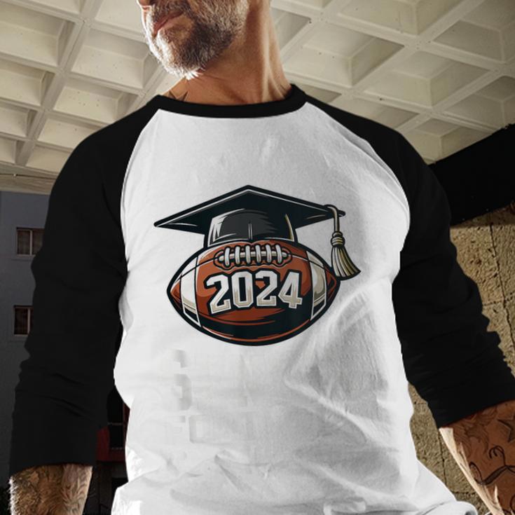 Class Of 2024 Graduation Senior Football Mom 2024 Baseball Raglan Shirt