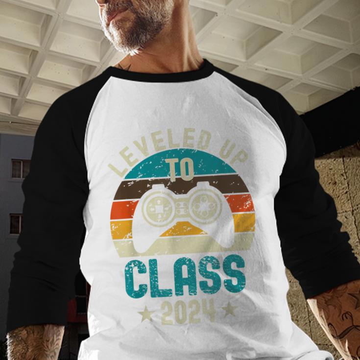 Class Of 2024 Senior Graduation Leveled Up Gamer Class 2024 Baseball Raglan Shirt