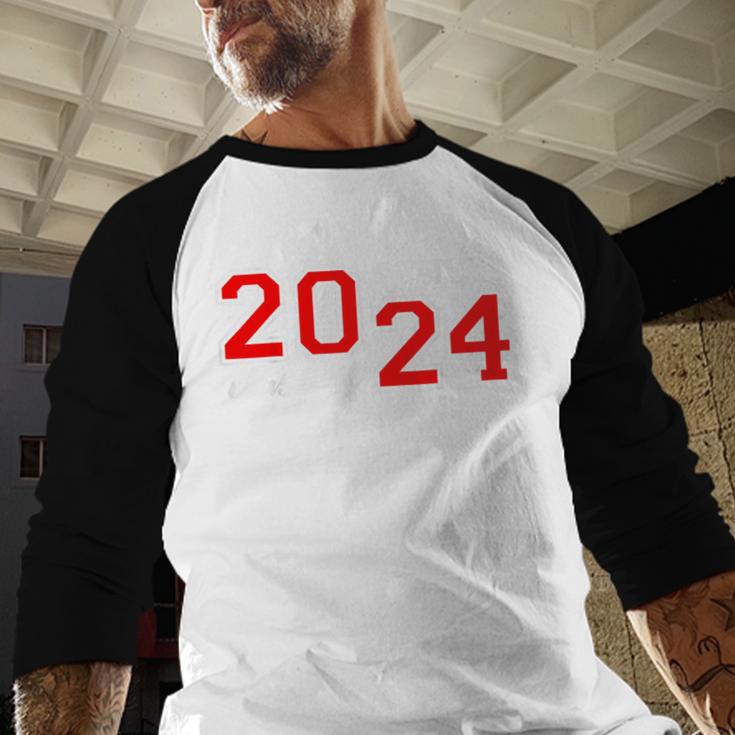 Class Of 2024 Senior Year Boys Girls School Graduation Baseball Raglan Shirt
