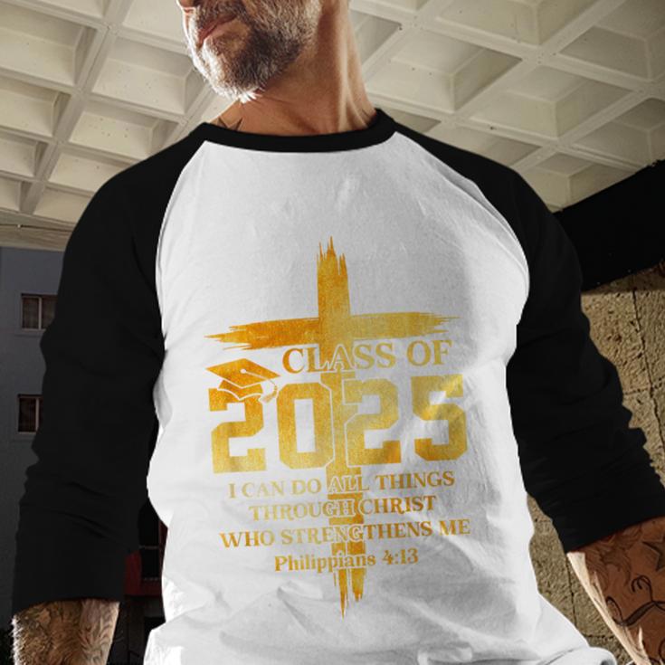 Class Of 2025 Christian Graduation Senior Graduate Men Women Baseball Raglan Shirt