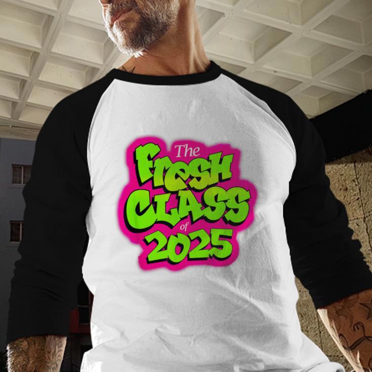 Class Of 2025 Senior Fresh 90s TV Style Retro Graduation Baseball Raglan Shirt