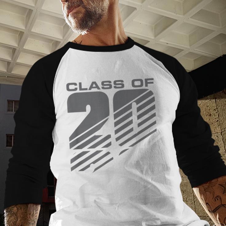 Class Of 2026 High School Senior Graduation Grey Sport Style Baseball Raglan Shirt