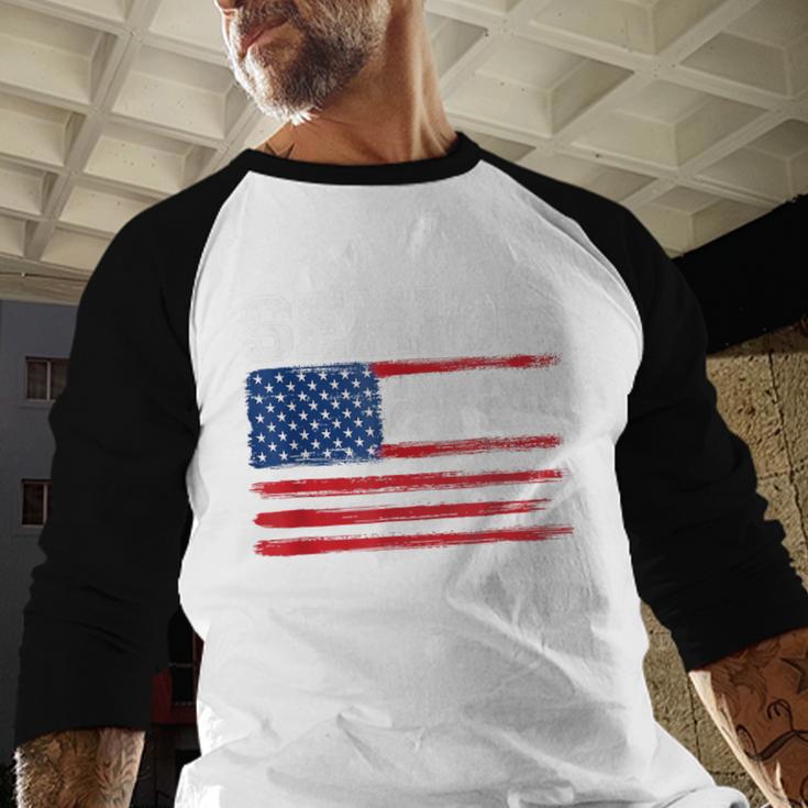 Class Of 2026 Senior Back To School American Flag Graduation Baseball Raglan Shirt