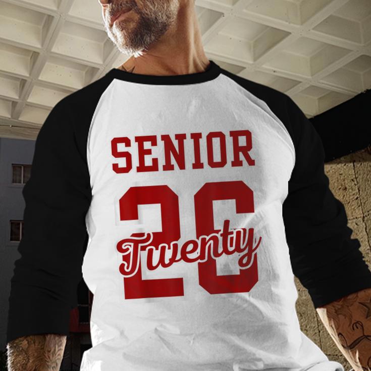 Class Of 2026 Senior 2026 Senior Twenty 26 Graduation Men Baseball Raglan Shirt