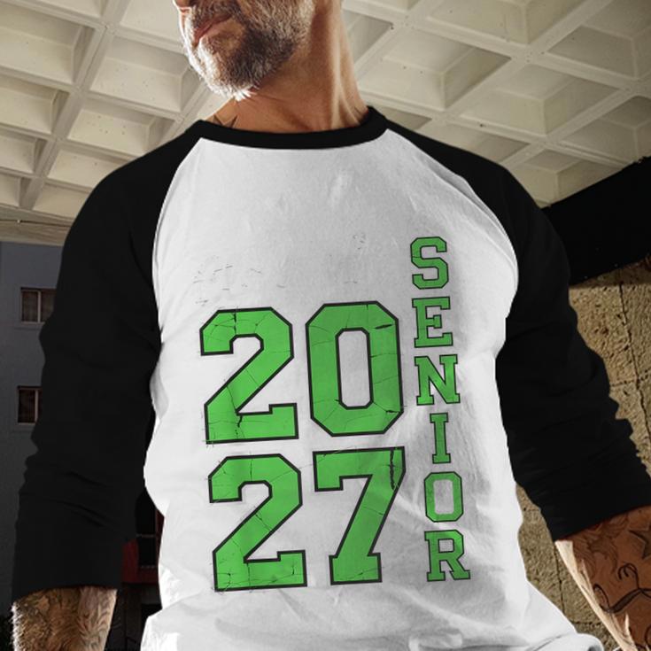 Class Of 2027 Senior 27 High School Graduation Senior 2027 Baseball Raglan Shirt