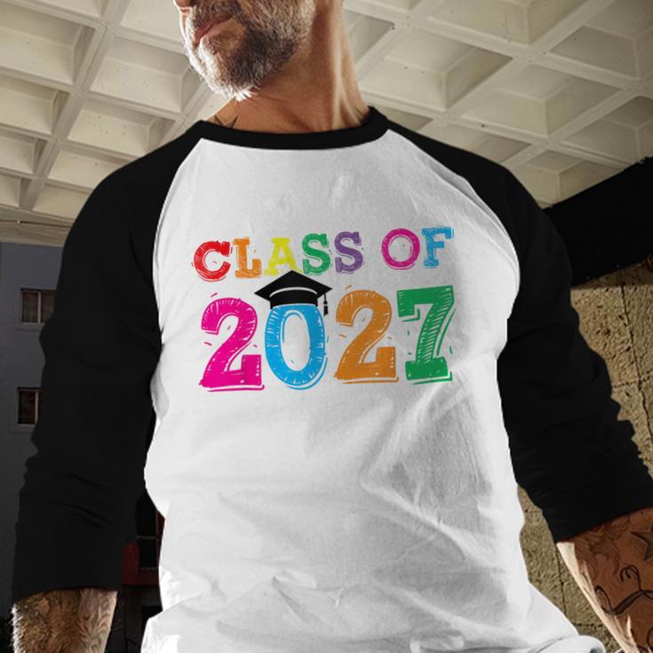 Class Of 2027 Shirt For Boys And Girls Fun 2027 Graduation Baseball Raglan Shirt