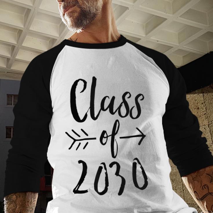 Class Of 2030 Graduation Kindergarten Seniors Baseball Raglan Shirt