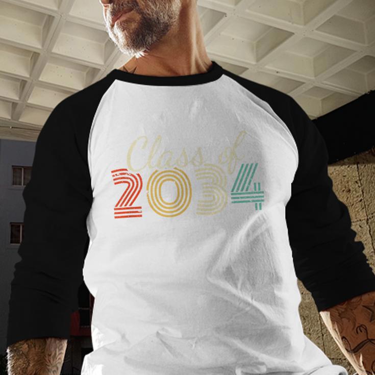 Class Of 2034 Senior Graduate 2034 Graduation Baseball Raglan Shirt