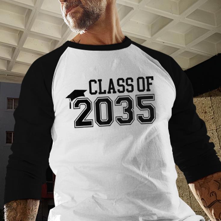Class Of 2035 First Day Of School Graduation Baseball Raglan Shirt
