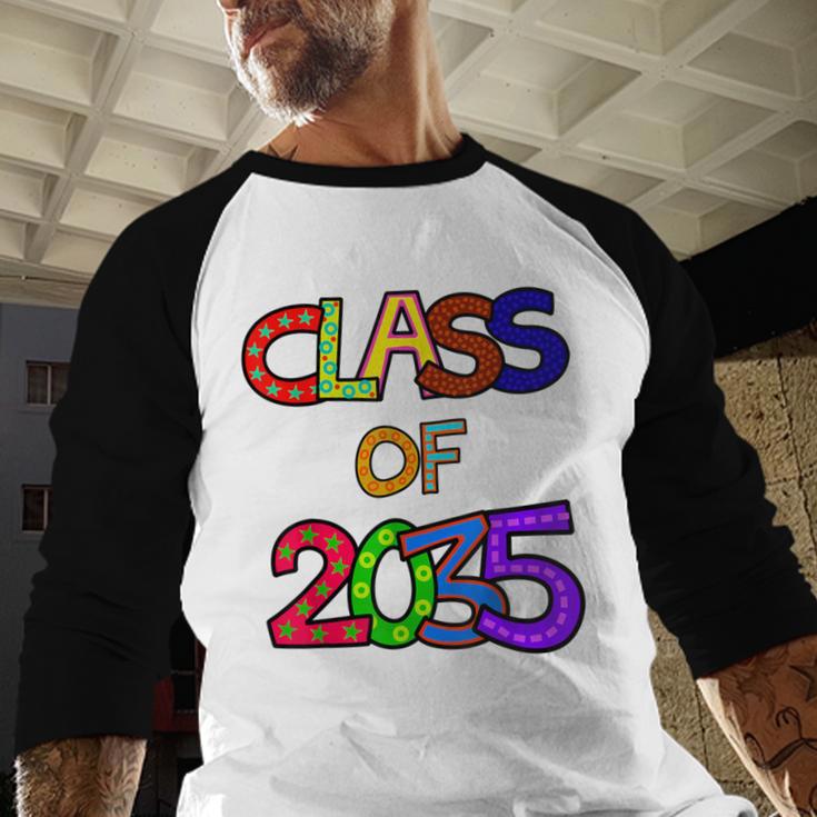 Class Of 2035 Grow With Me Kindergarten Graduation Baseball Raglan Shirt