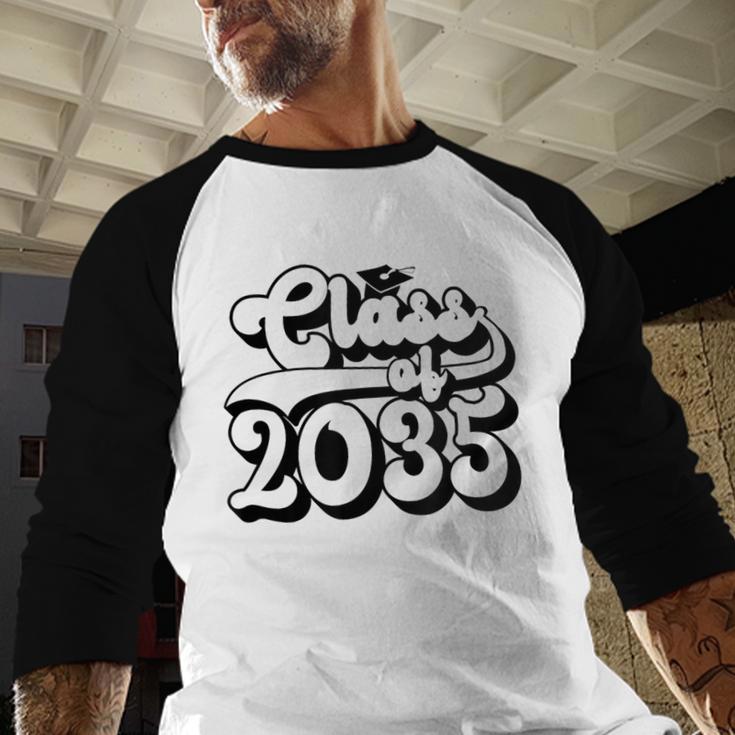 Class Of 2035 Senior Retro 2035 Grad Graduate Graduation Baseball Raglan Shirt