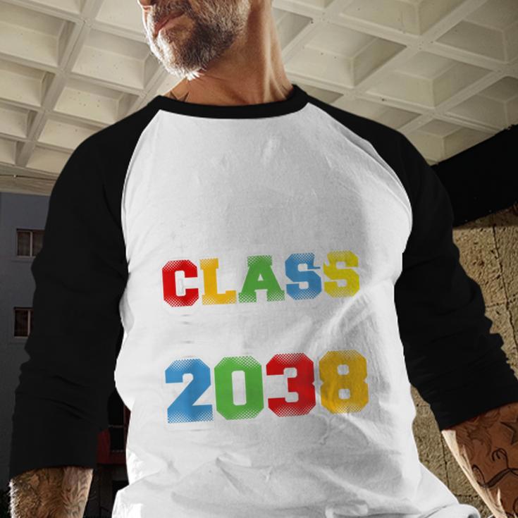Class Of 2038 First Day Of School & Graduation 2038 Baseball Raglan Shirt