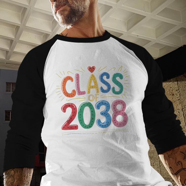 Class Of 2038 Pre K Graduate Preschool Graduation Baseball Raglan Shirt