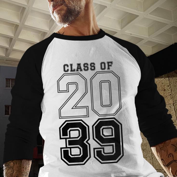 Class Of 2039 Blue Graduation Senior Student Tee Baseball Raglan Shirt