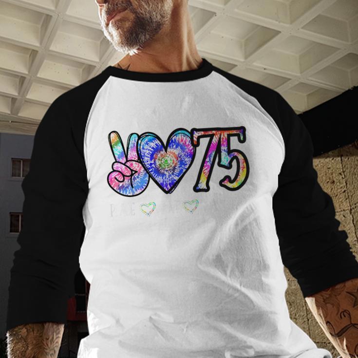 Class Of 75 1975 50th Class Reunion Tie Dye Graduation Items Baseball Raglan Shirt