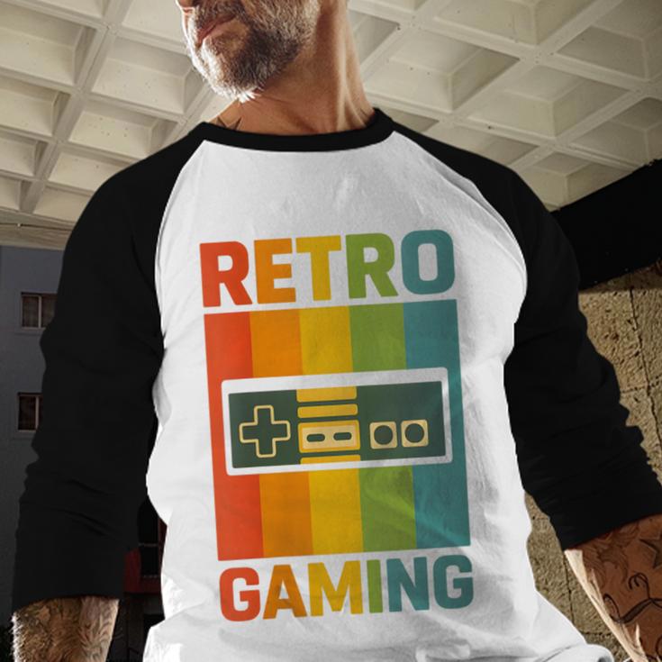 Classic Retro Gaming Nostalgia Baseball Raglan Shirt