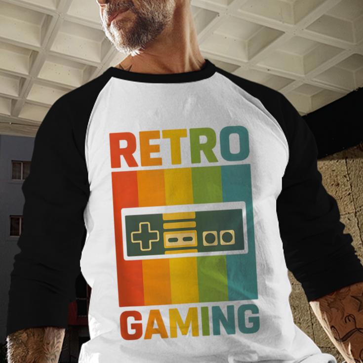Classic Retro Gaming Nostalgia Baseball Raglan Shirt