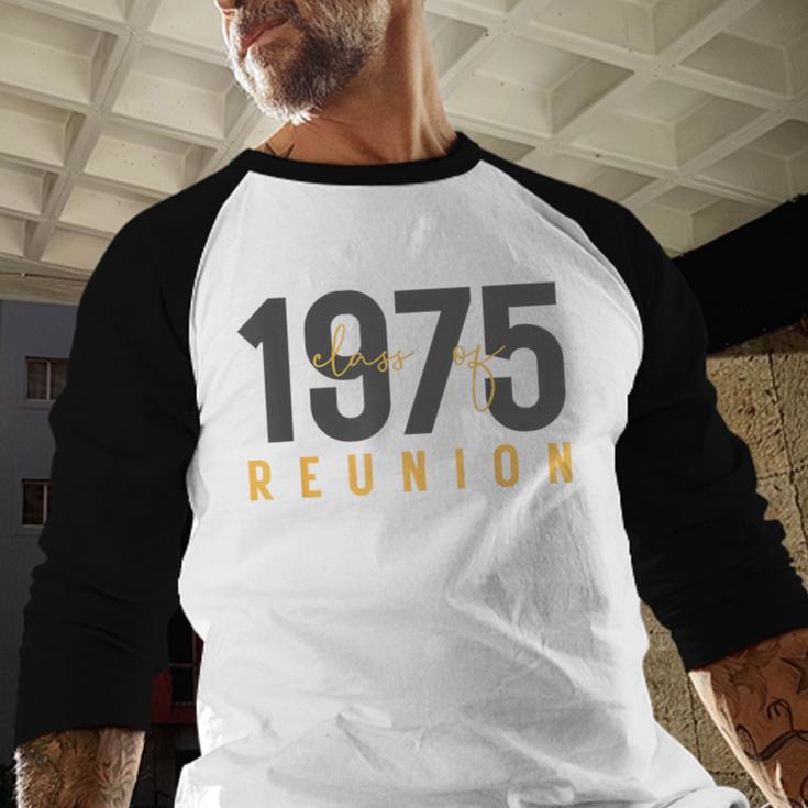 Classic Retro Vintage Class Of 1975 Reunion 50th Graduation Baseball Raglan Shirt
