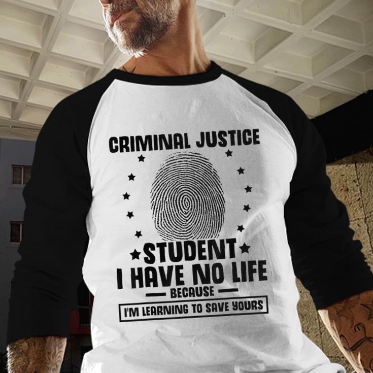 Criminal Justice School Degree Graduation Day Student Baseball Raglan Shirt