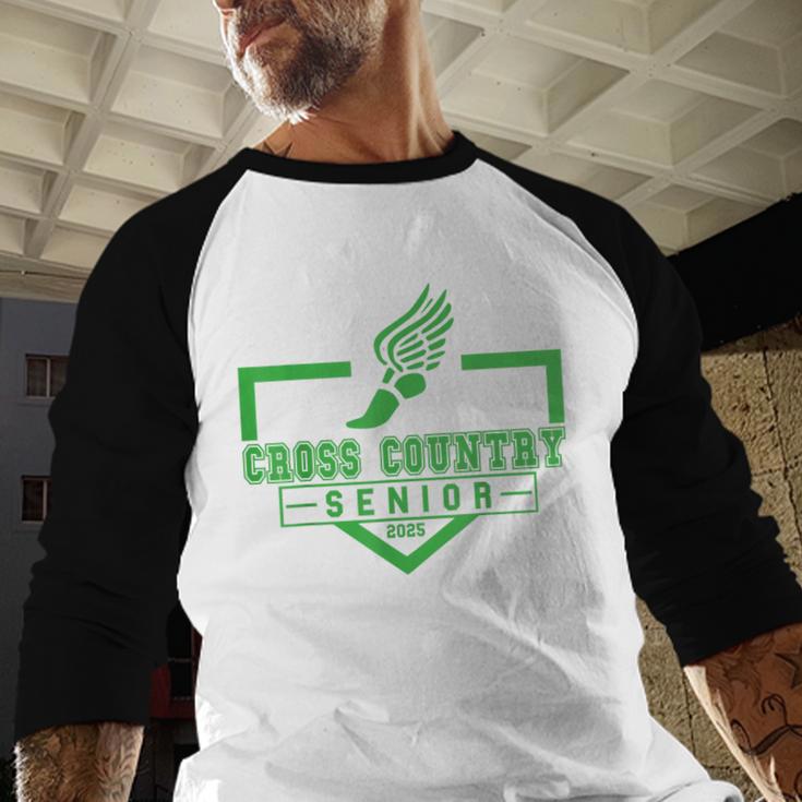 Cross Country Senior Night Senior 2025 Graduation Party 23 Baseball Raglan Shirt