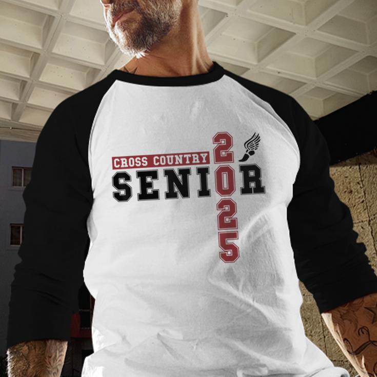 Cross Country Senior Night Senior 2025 Graduation Party 46 Baseball Raglan Shirt