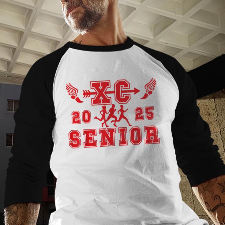 Cross Country Senior Night Senior 2025 Graduation Party 5 Baseball Raglan Shirt