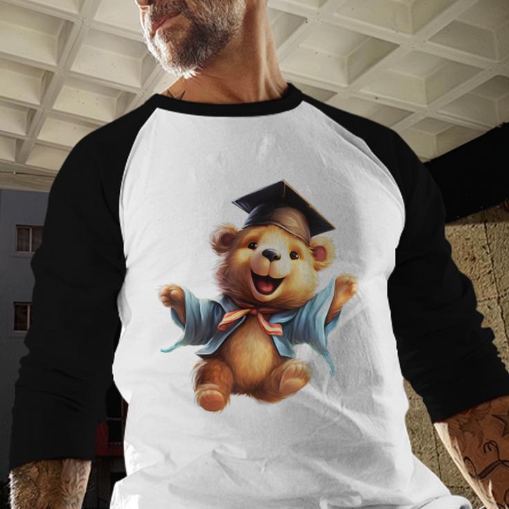 Cute Graduation Bear To Celebrate Your Graduate Baseball Raglan Shirt