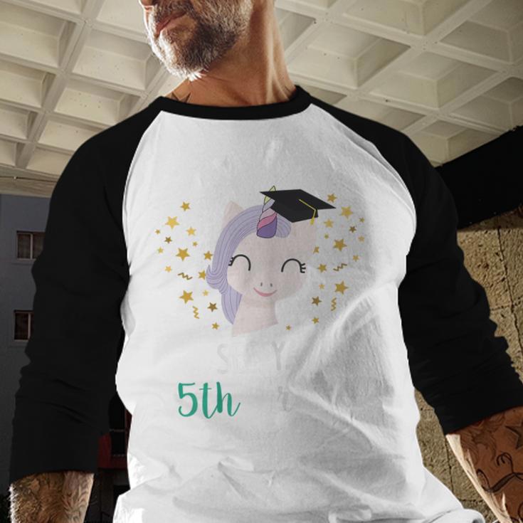 Cute Unicorn See Ya 5th Grade Graduation Shirt Baseball Raglan Shirt