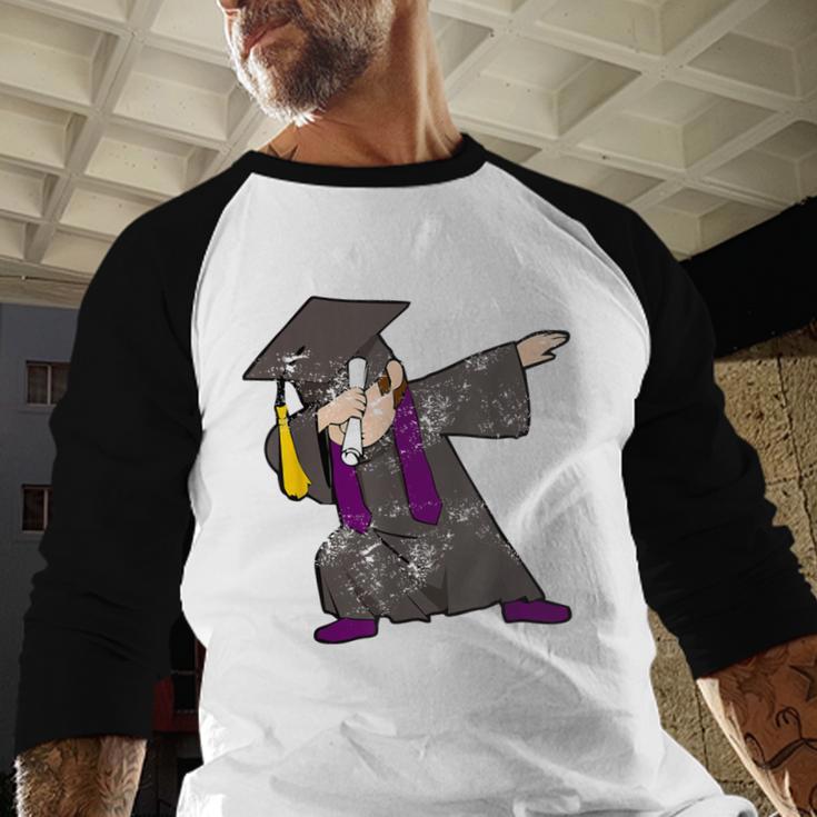 Dabbing Graduate For Graduation Men Dab CuteShirt Baseball Raglan Shirt